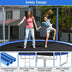 14 Feet Jumping Exercise Recreational Bounce Trampoline with Safety Net - Color: Blue - Size: 14 ft - Minihomy