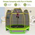 7 Feet Kids Recreational Bounce Jumper Trampoline-Yellow - Color: Yellow - Minihomy