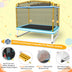 6 Feet Rectangle Trampoline with Swing Horizontal Bar and Safety Net-Yellow - Color: Yellow - Minihomy