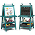 3 in 1 Double-Sided Storage Art Easel-Green - Color: Green - Minihomy