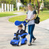 3-in-1 Mercedes Benz Ride-on Toddler Sliding Car-Blue - Color: Blue - Minihomy