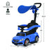 3-in-1 Mercedes Benz Ride-on Toddler Sliding Car-Blue - Color: Blue - Minihomy