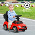 3-in-1 Mercedes Benz Ride-on Toddler Sliding Car-Red - Color: Red - Minihomy