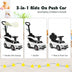 3-in-1 Mercedes Benz Ride-on Toddler Sliding Car-White - Color: White - Minihomy