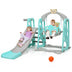 3 in 1 Toddler Climber and Swing Set Slide Playset-Green - Color: Green - Minihomy