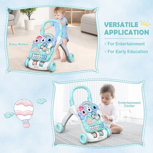 Baby Sit-to-Stand Learning Walker Toddler Musical Toy - Minihomy