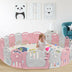 20-Panel Playpen with Music Box and Basketball Hoop-Pink - Color: Pink - Minihomy