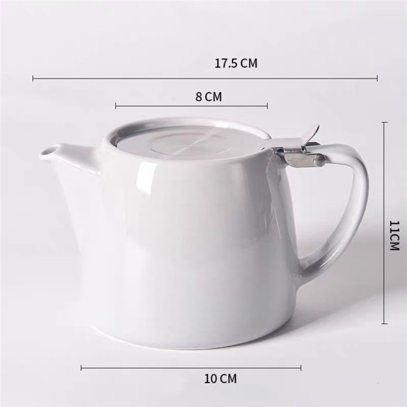 Large-capacity High-temperature-resistant Ceramic Teapot With Lid