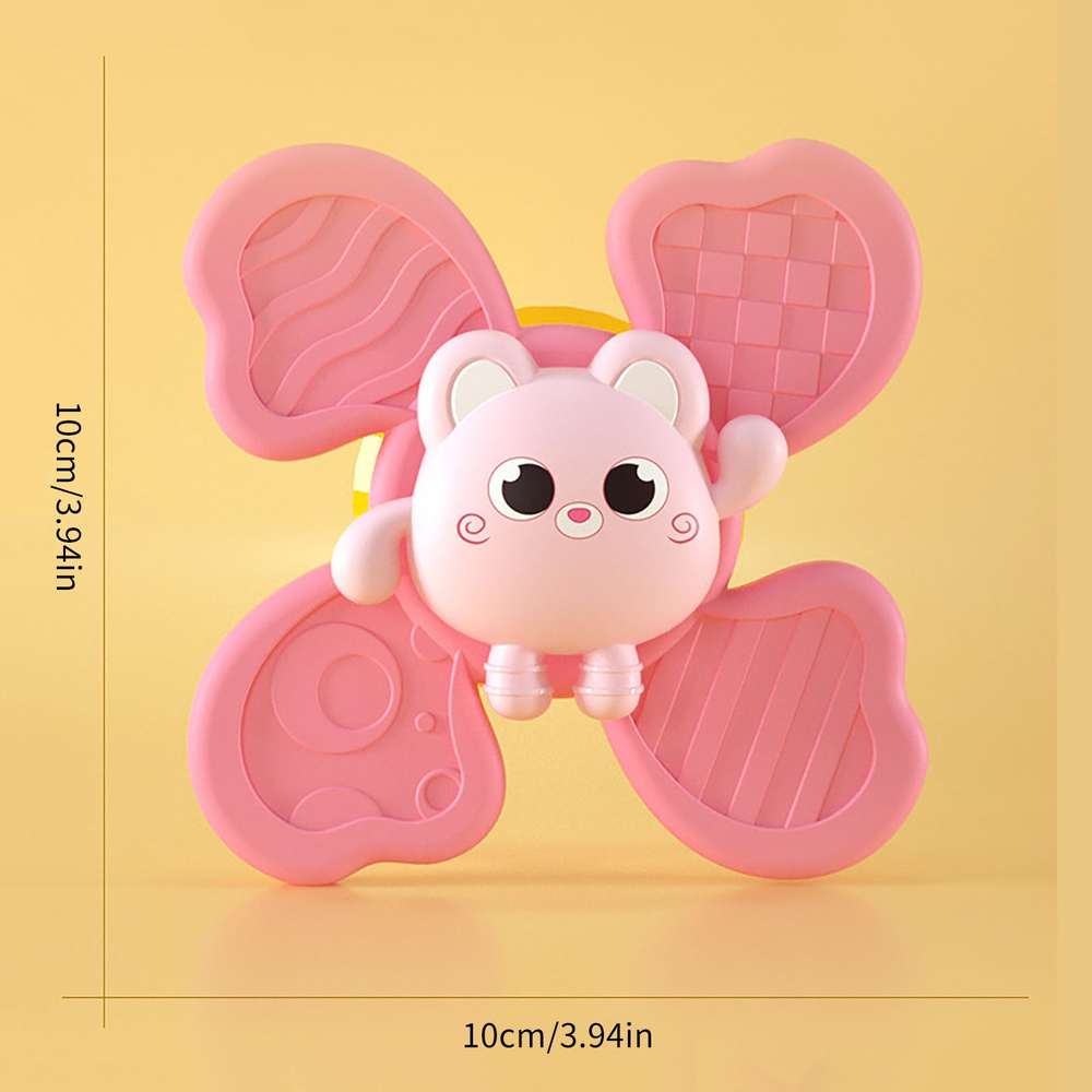 Baby Bath Spinning Top Toy Safe Interesting Baby Bath Toys Animal Hand Spinner Toys With Suction Cups Spin Toy - Minihomy