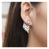 Angel Wings Women Earrings Inlaid Crystal Ear Jewelry Earring Party Gothic Feather Earrings Fashion Bijoux Gold Color