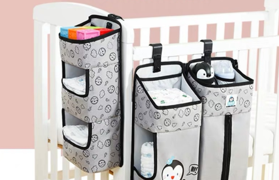 Baby Crib Hanging Bag Bed Storage Bag Multifunctional - Minihomy