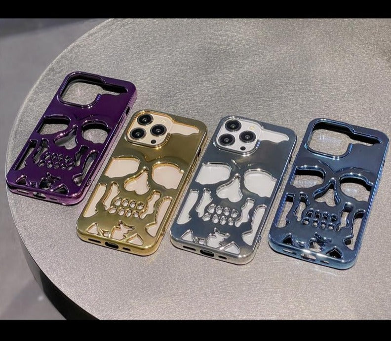 Plating 3D Skull Phone Case For IPhone