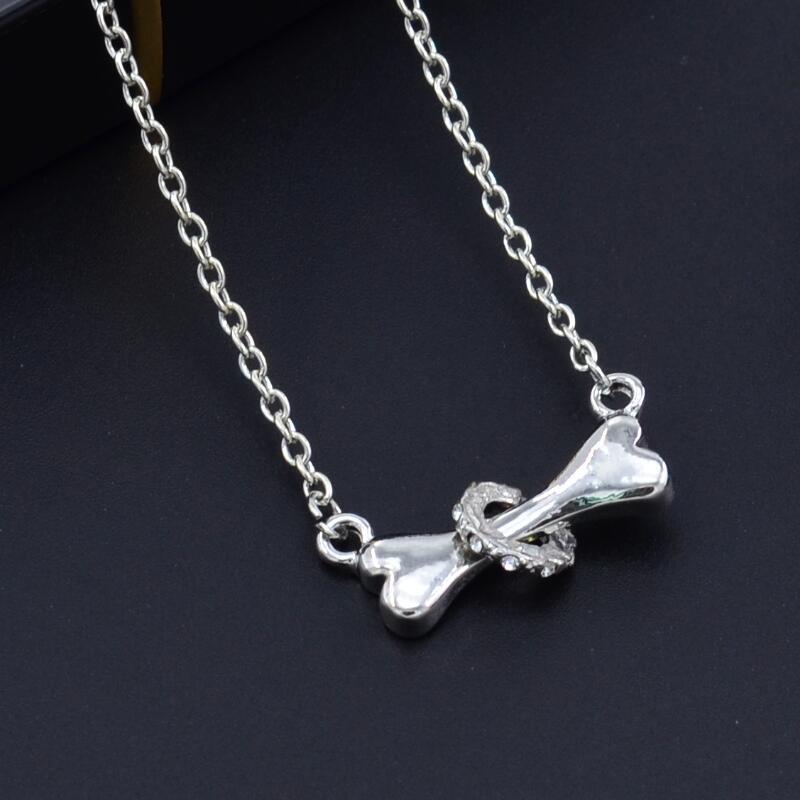 Jewelry Simple Diamond-studded Dog Bone Necklace - Minihomy