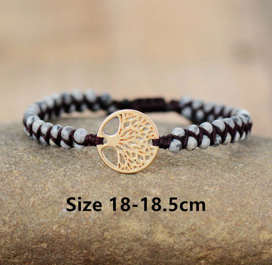 Natural Agate Beads Hand-woven Yoga Friendship Lover Bracelet - Minihomy