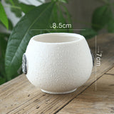 Snow Spray Glaze Black And White Breathable Creative Craft Flower Pot