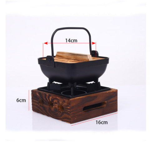 Single Griddle Solid Alcohol Stove Household Square Small Hot Pot