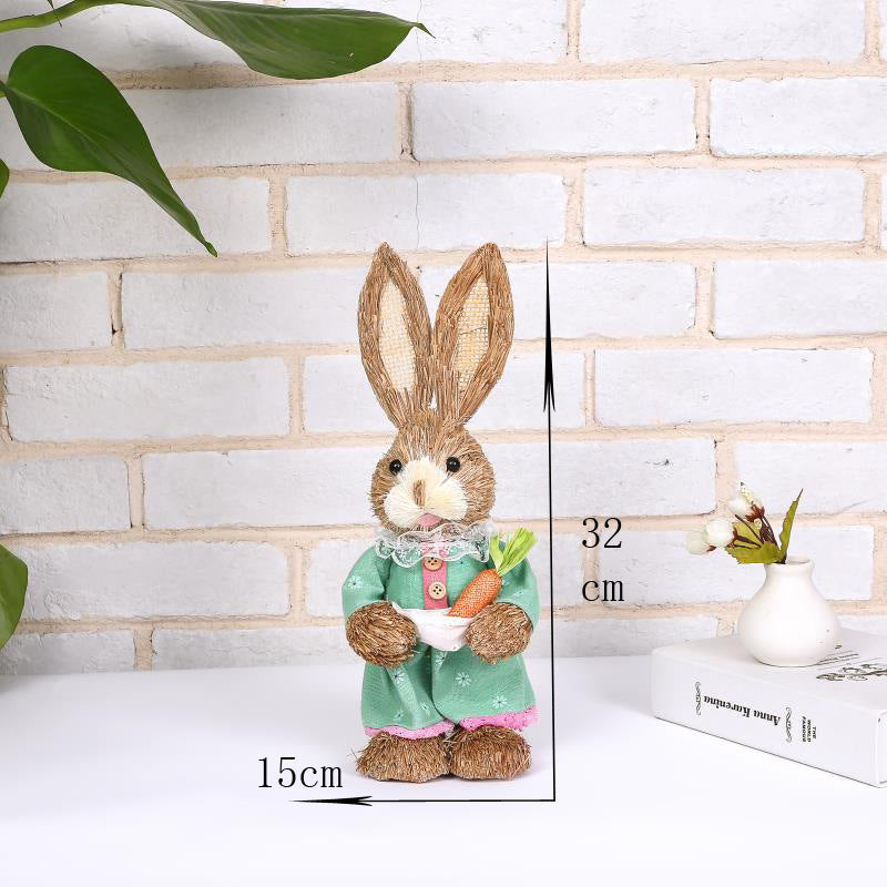 Simulation Papyrus Easter Rabbit Decoration Home