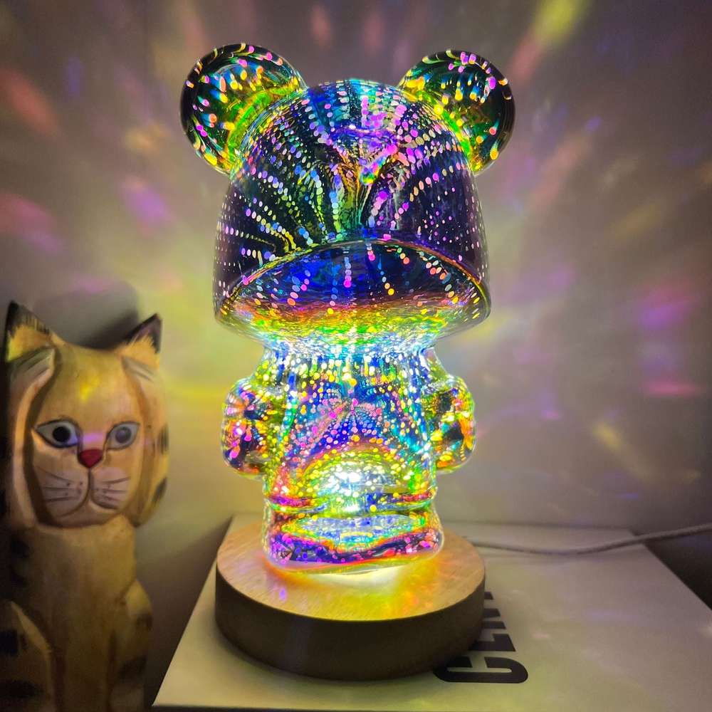 3D Firework Bear Light Luminous Bear Atmosphere Table Lamp - Minihomy