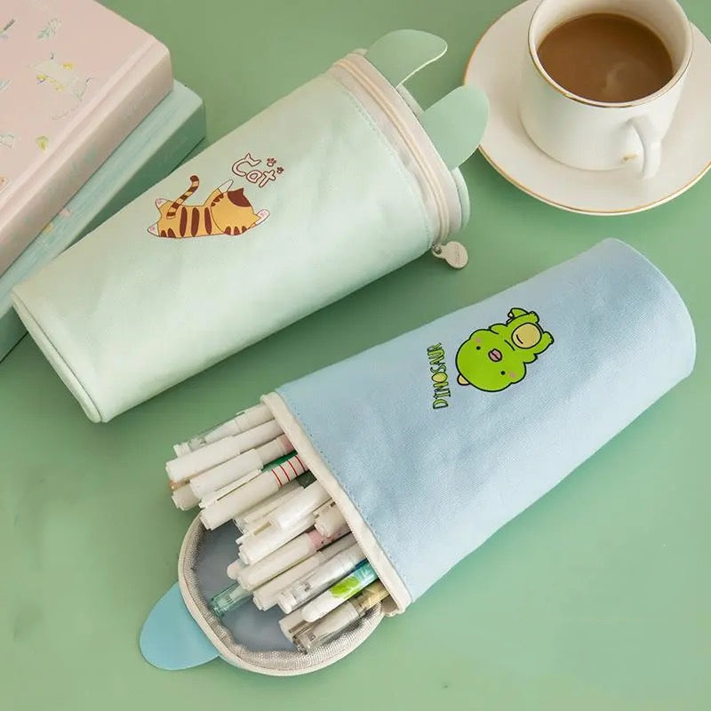 Junior High School Pupils Canvas Children's Stationery Pencil Bag - Minihomy