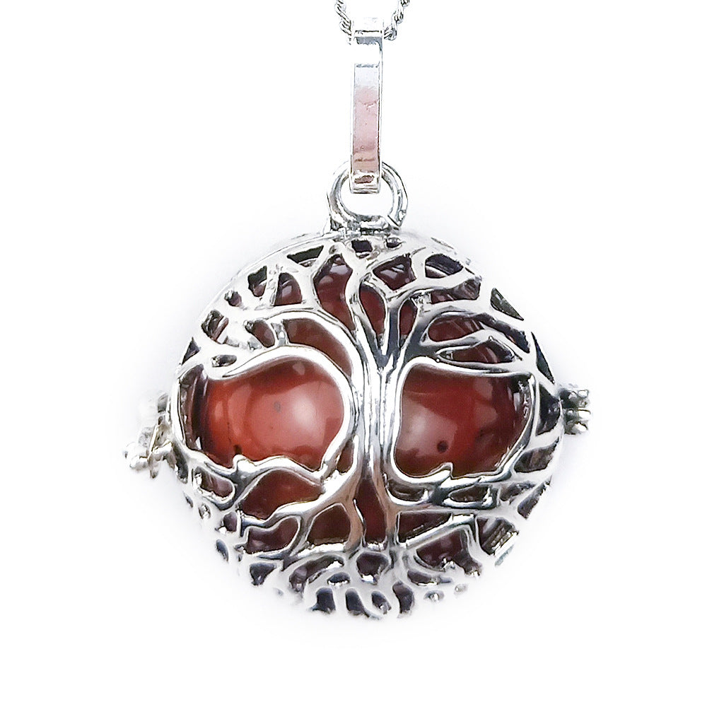 Natural Crystal Agate Seven Chakra Hollow Pendant - Minihomy