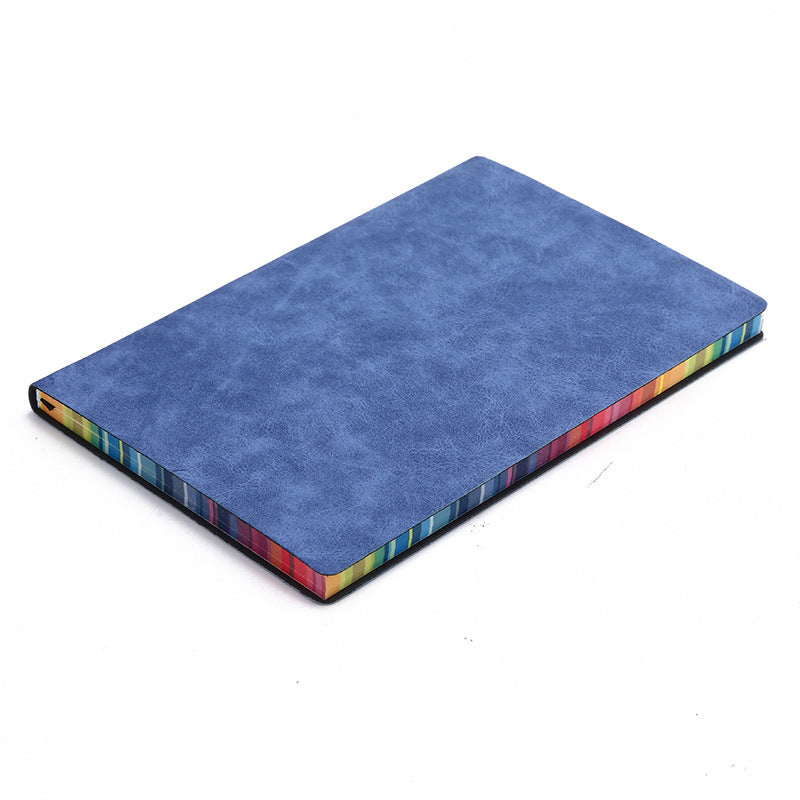 Colorful Rainbow Side A5 Leather Cover Notebook - Minihomy