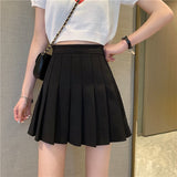 Plaid Pleated Skirt Female High Waist Slim Short - Minihomy