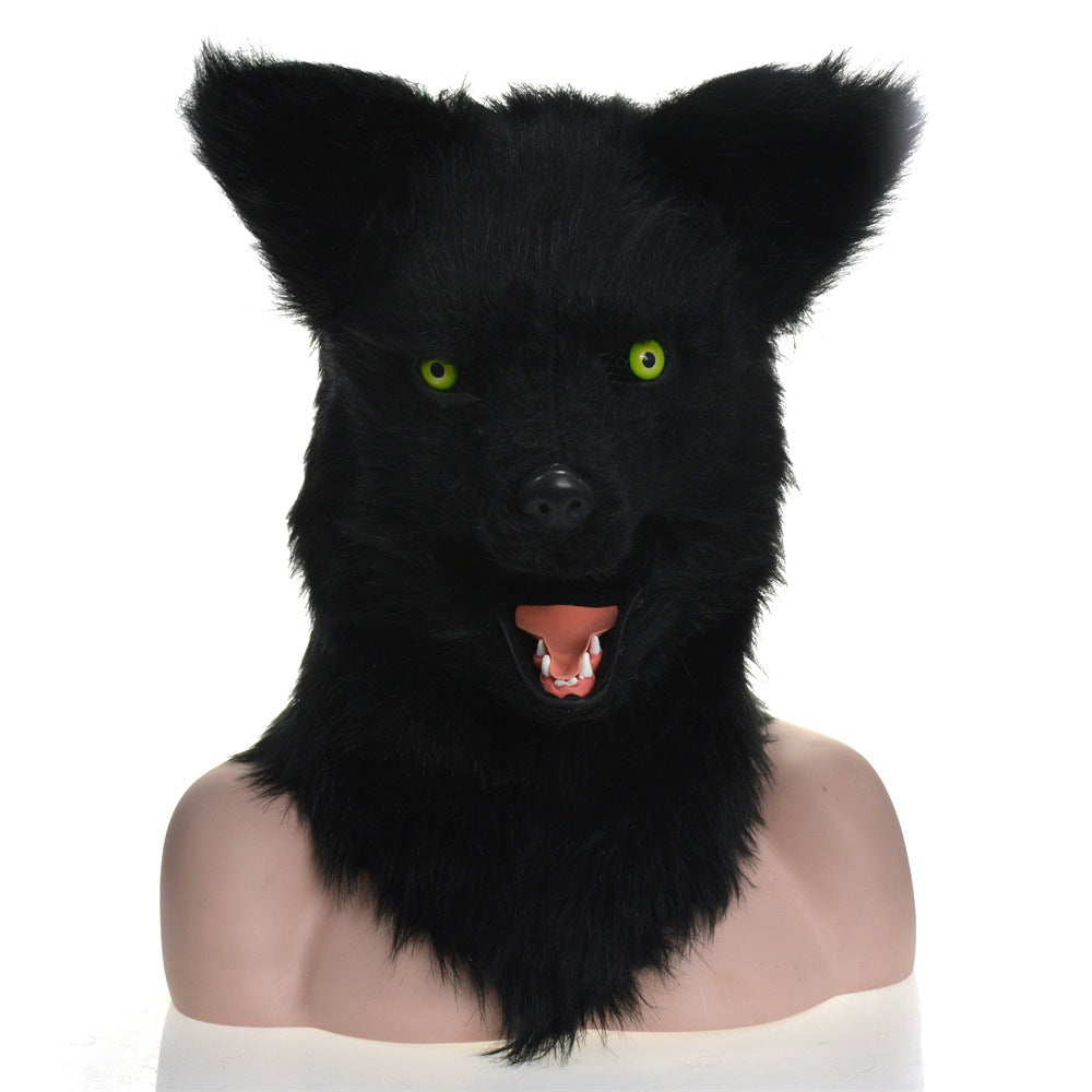 Stuffed Animal Gray Wolf Headgear Halloween Props