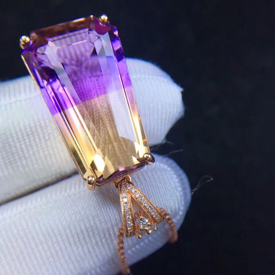 Oversized Ring Face Amethyst Pendant - Minihomy