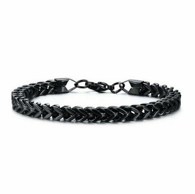 Double Row Stainless Steel Hip Hop Style Titanium Steel Bracelet - Minihomy