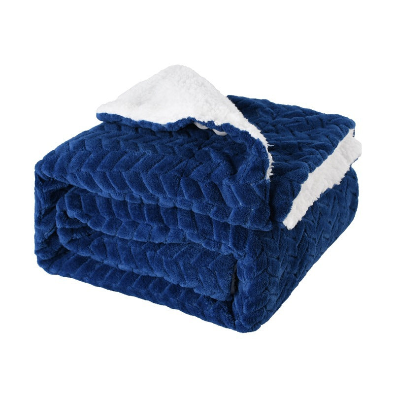 Thickened Flannel Lamb Wool Composite Double Blanket: Cozy Comfort for Any Occasion