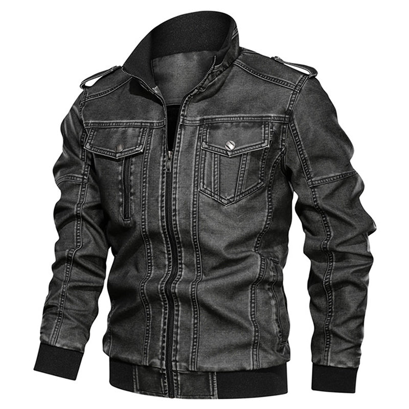 Winter And Autumn Men faux Leather Motorcycle Jackets