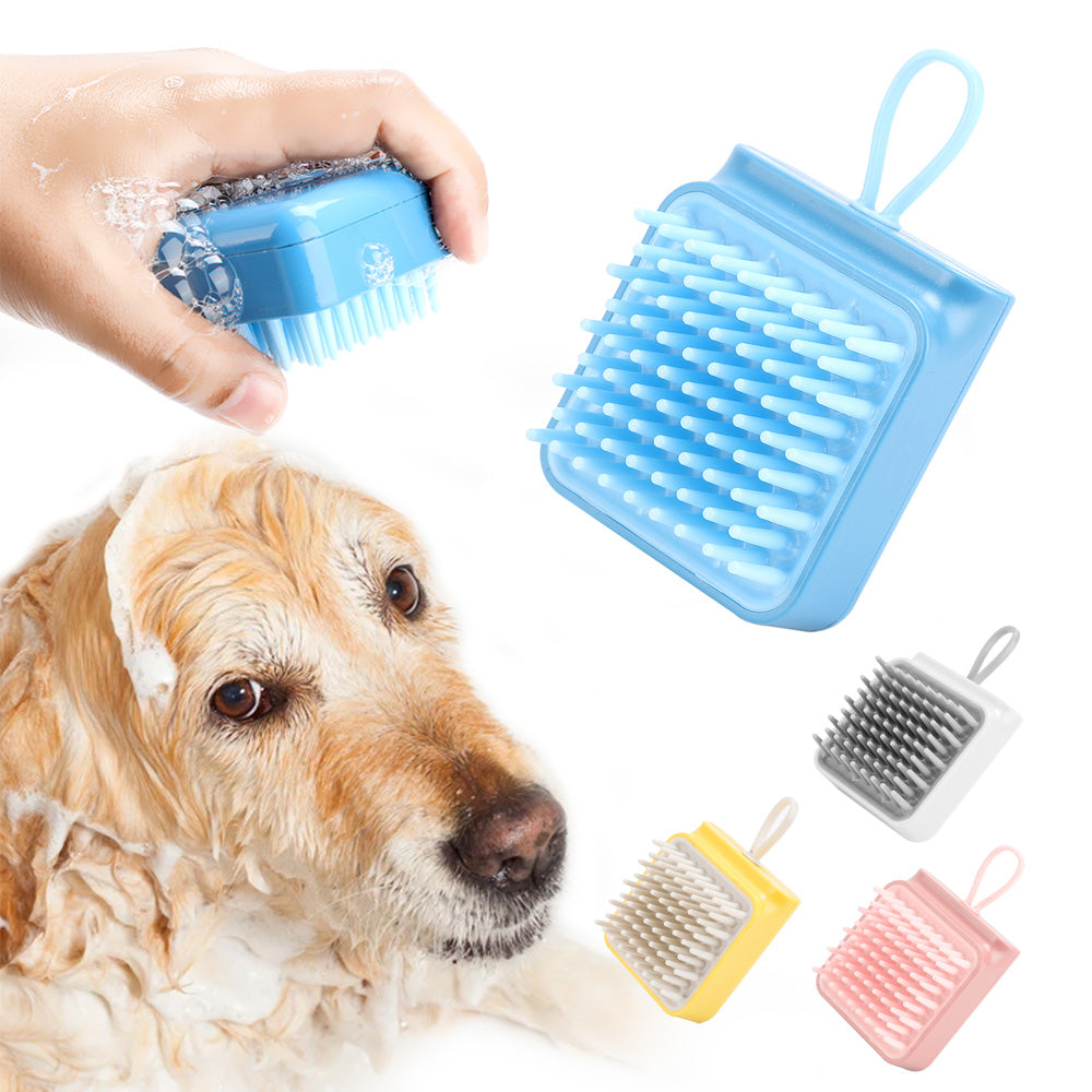 Pet Dog Cat Bath Brush Comb Multifunctional Brush Hair Fur Grooming Massaging Washing Comb Wet And Dry Remove Hair Knots - Minihomy