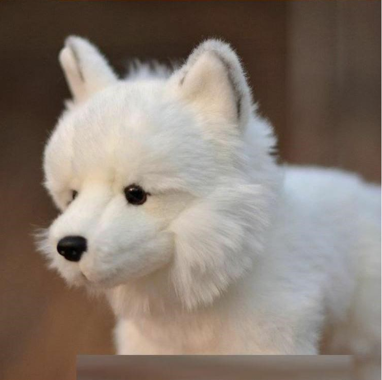 Simulation arctic fox plush toy doll