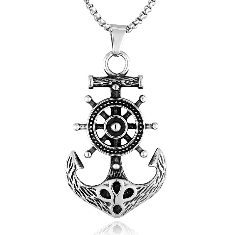 Accessories Titanium Steel Pirate Anchor Pendant, Anchor