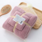 Bound Plain High-density Coral Fleece Absorbent Towel - Minihomy