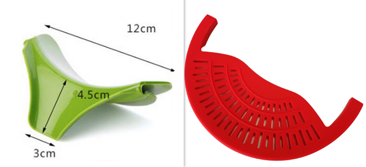 Food Oil Drainer Silicone Pot Pan Bowl Funnel Strainer