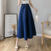 Ladies Mid-length Denim Umbrella Skirt - Minihomy