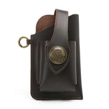 Leather Phone Belt Bag With Leather Belt - Minihomy