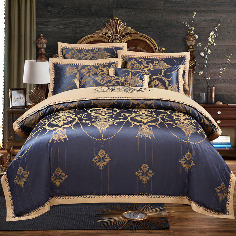 European Style Jacquard Cotton Embroidery Quilt Cover - Minihomy