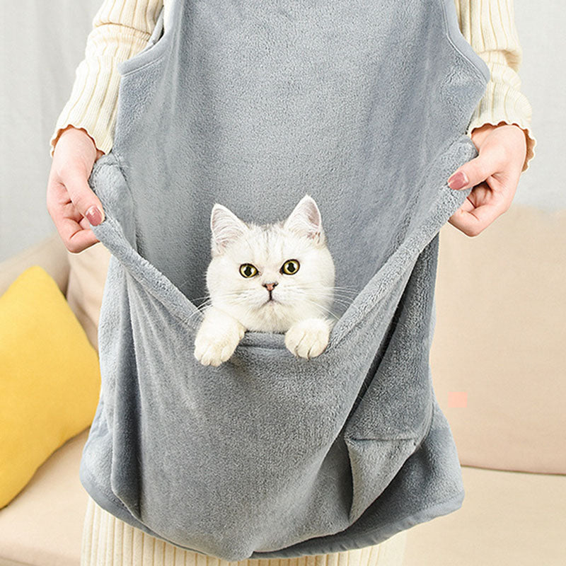 Touch the Cat Clothes - Pets Apron Non-stick Anti-grab Soft Plush Camisole Pinafore for Pets