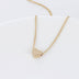 Simple Fashion Gold Color Double-sided Love Pendant Necklaces Clavicle Chains Necklace Women Jewelry Gift