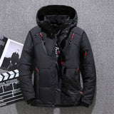 Winter Thick Men Jacket Solid Hooded Coats Hat Detachable Jacket