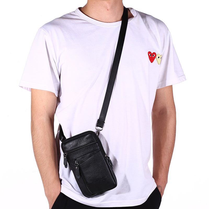 Men's Mobile Phone Bag Wear Belt One-shoulder Small Bag