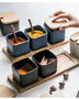 Household Seasoning Box Ceramic Seasoning Jar Set - Minihomy