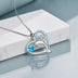 Dolphin Necklace for Women 925 Sterling Silver Dolphin Sea Wave Love Heart Pendant Necklace Jewellery Birthday Friendship Gift for Mother - Minihomy