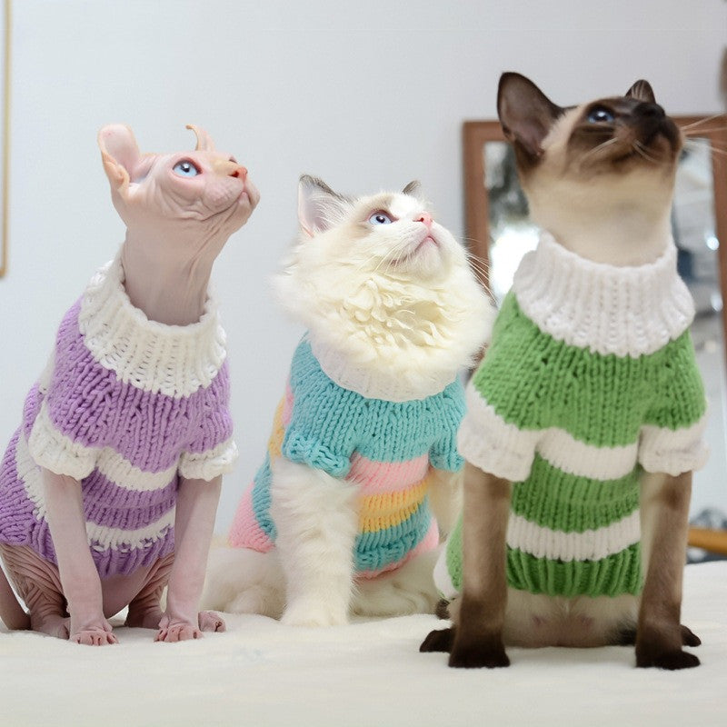 Hairless Cat Warm Sweater Pet Cat Clothes - Minihomy