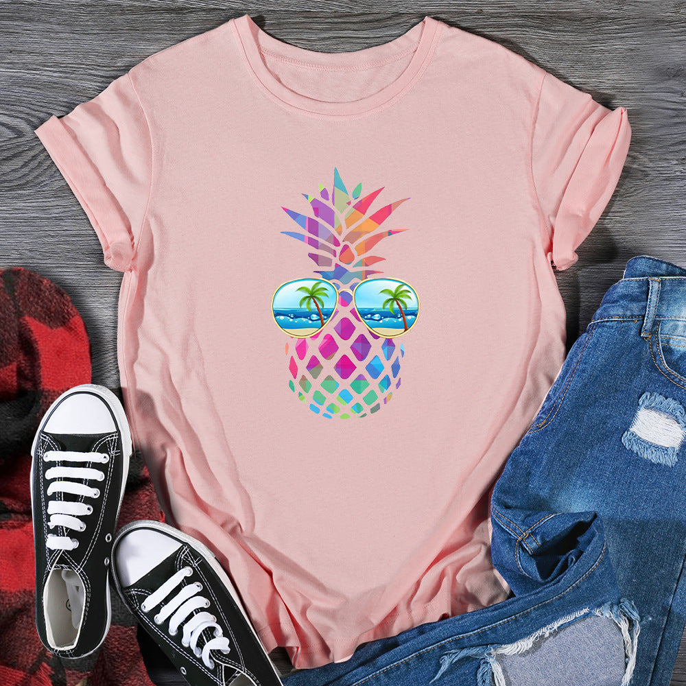 Eye Pineapple T-shirt Women - Minihomy