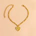 Initial Letter Anklet Gold Color Heart Pendant Foot Bracelets Women - Minihomy