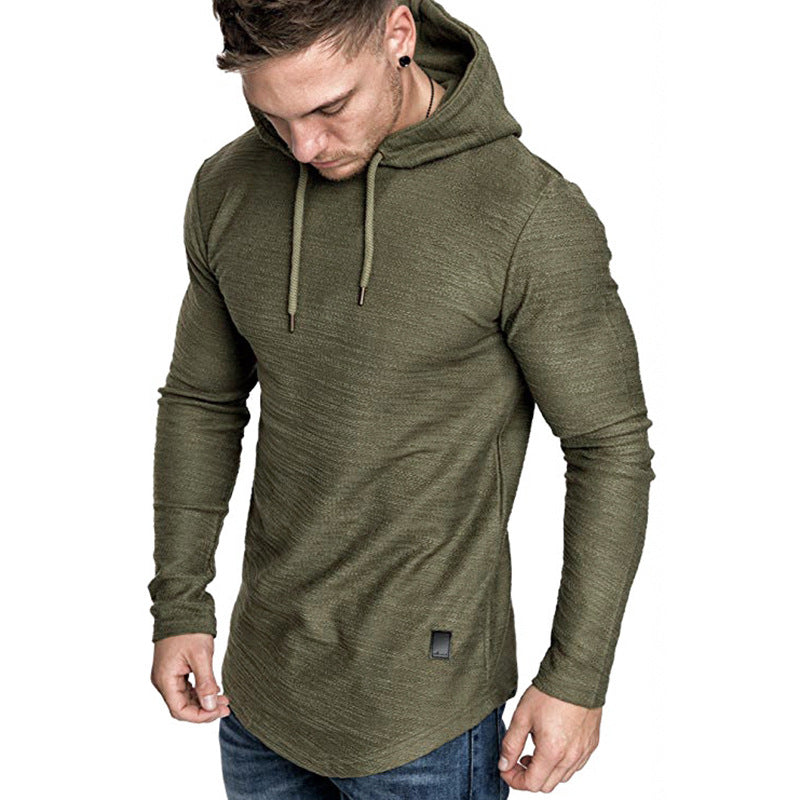 Men Hoodie Sweatshirt Casual Long Sleeve Slim Tops Gym T-shir - Minihomy