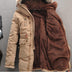 Men Winter Coat Lamb Wool Liner Thick Padded Jacket - Minihomy